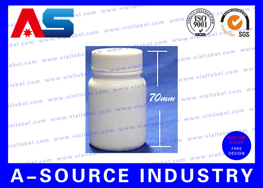 60ml PE viên nang thuốc nhựa 70mm * 27mm với bảo vệ nhạy cảm Seal chai thuốc nhựa