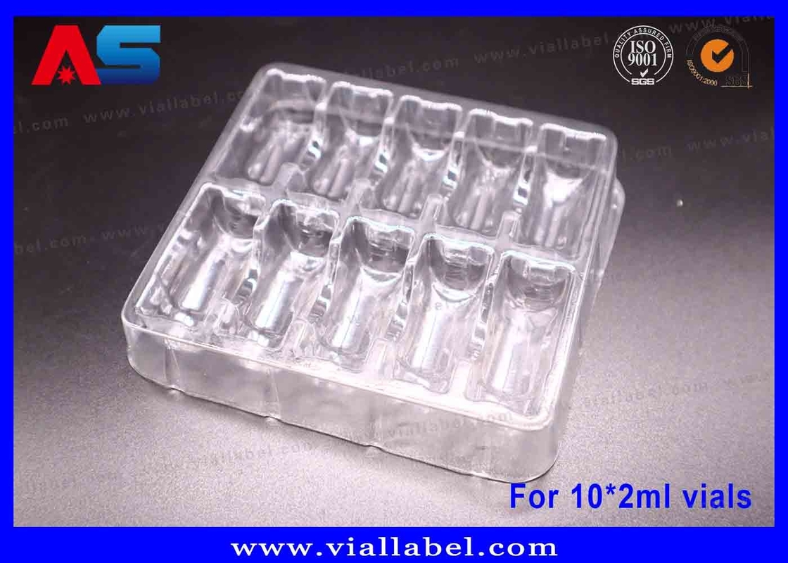 55um PET Transparent Blister Packaging for 10 x 2ml Vials