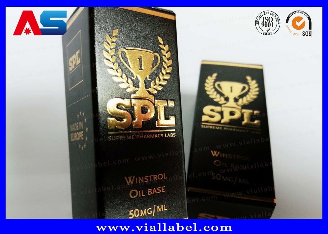 Lưu trữ bìa giấy in 10ml Hộp Vial với nắp Bodybuilding Gel Bảng vàng Bao bì Bảng vàng / hiệu ứng hologram