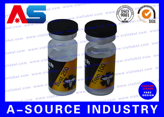 Hình ba chiều Lớp phủ 10ml Lọ Peptide Chai Nhãn dán In cho Bodybuilding Cypionate Peptide