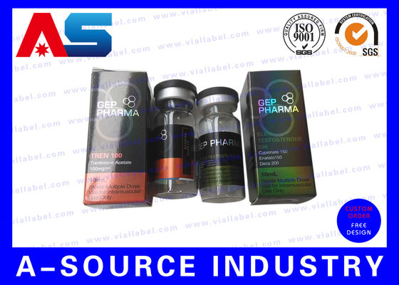 Laser Holographic Metallic Foldable Glass 10ml Vial Steroid Box Bao bì hộp thuốc nhãn