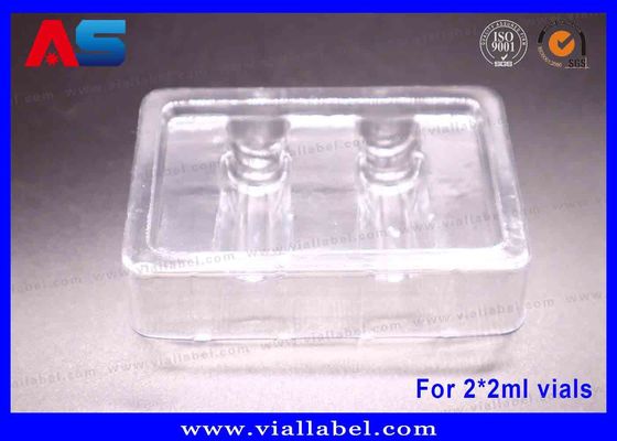 Vỉ đóng gói peptides, khay nhựa đựng 2 lọ 2ml, vật liệu thân thiện với môi trường dày 50um