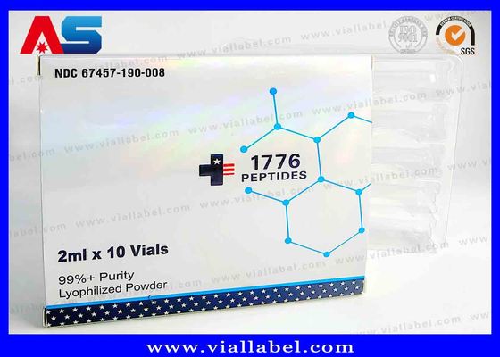 In hộp peptide tùy chỉnh, Nhà sản xuất nhãn hộp lọ 2ml × 10 và khay nhựa