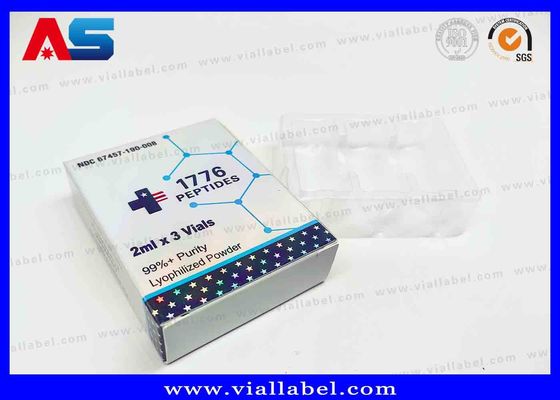 Giao hàng bằng Express/ Air/ Sea/ Truck/ Train 3ml Hologram Box, 2ml Paper Box For Peptides Dịch vụ thiết kế miễn phí