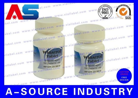 Winstrol Máy tính bảng Chai nhựa tùy chỉnh Nhãn không thấm nước Thẻ, Có thể in Nhãn chai Chai nhiều kích cỡ