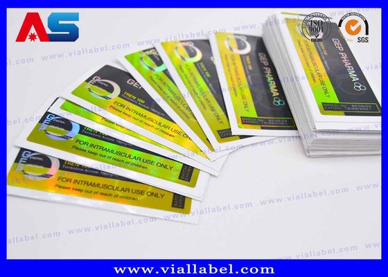 Đối với Boldenene Undecylenate Vial 10ml Custom Hologram Stickers Strong Adhesive 10ml Vial Labels with Hologram Laser Effect Custom Size